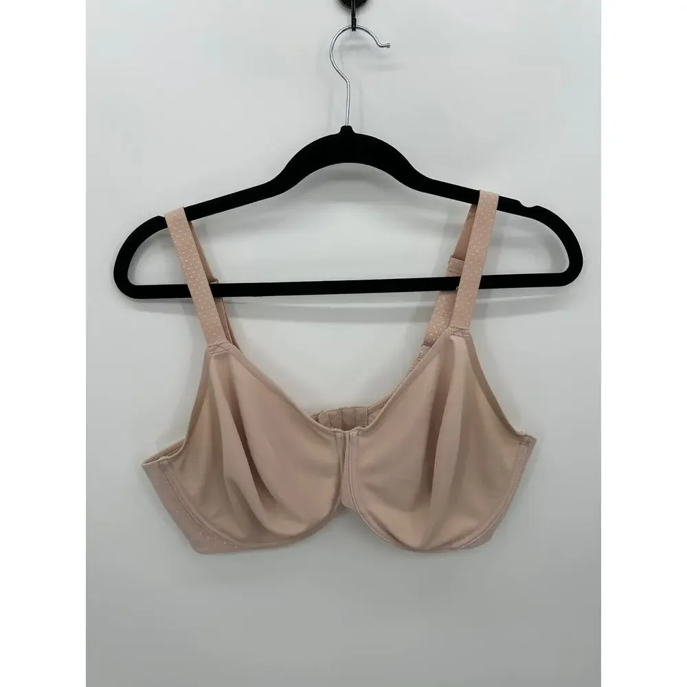Wacoal Underwire Unpadded Bra Women 40DD Nude Beige Low Profile‎ Minimizer
